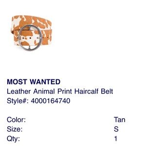 Most Wanted Leather Animal Print Belt